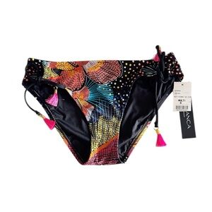 La Blanca Sunlit Soiree Side-tie Multi-Floral Print Bikini Bottom size 14